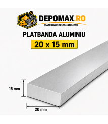 Platbanda aluminiu 20 x 15 mm, 6 metri (EN-AW 6060)